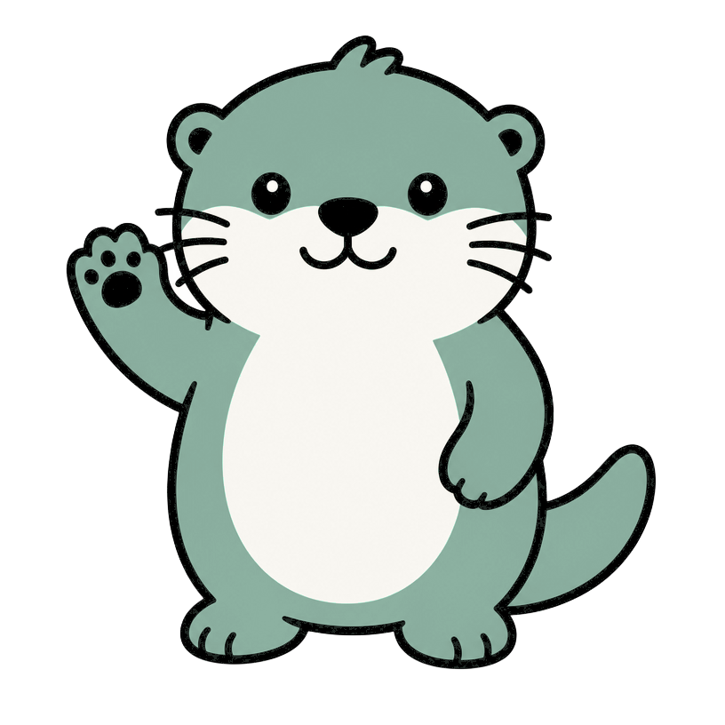 Moca the otter waving